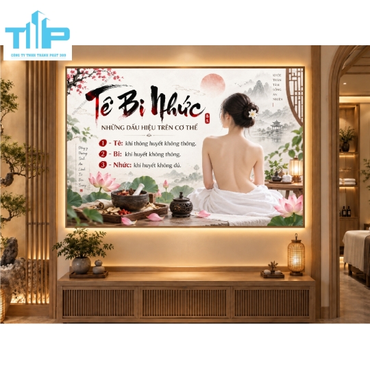 Bộ tranh Thế giới dưỡng sinh, massage thư giãn - tráng gương cao cấp