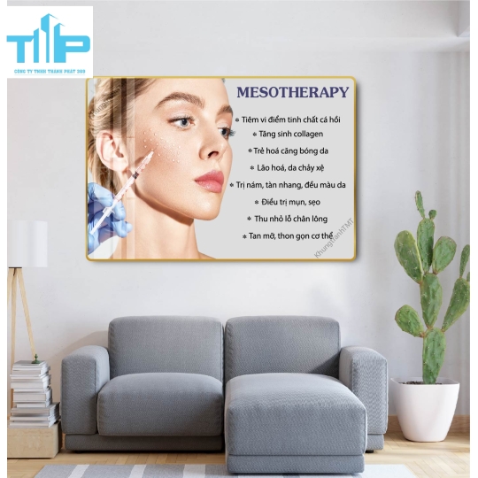 Tranh trị mụn- Công nghệ lăn kim cao cấp - Khung tranh tráng gương bền đẹp