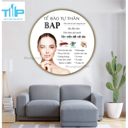 Khung tranh tráng gương- Tranh tròn Tế bào tự thân BAP