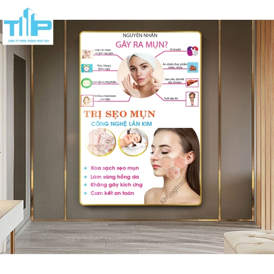 tranh treo tường thẩm mỹ chuyên các vấn đề về da cho spa 