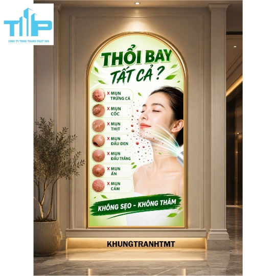 Tranh vòm chăm sóc da công nghệ mới - tranh tráng gương sắc nét nâng tầm không gian spa