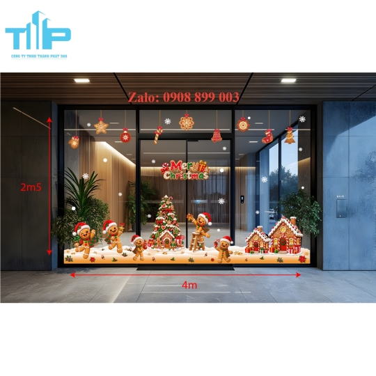 Decal Noel Dán Kính – Tổng Hợp Mẫu Decal Giáng Sinh Đẹp Và Ấn Tượng - mẫu 70