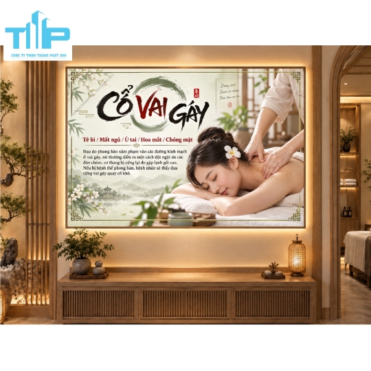 Tranh tráng gương dưỡng sinh Đông Y, massage mới