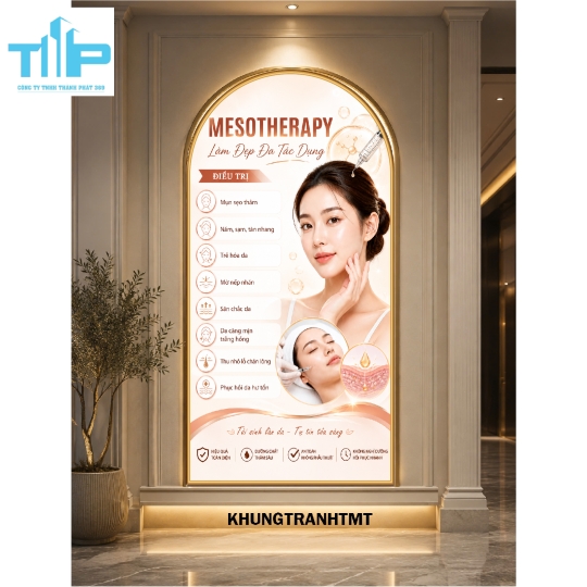 Tranh vòm chăm sóc da công nghệ mới - tranh tráng gương sắc nét nâng tầm không gian spa