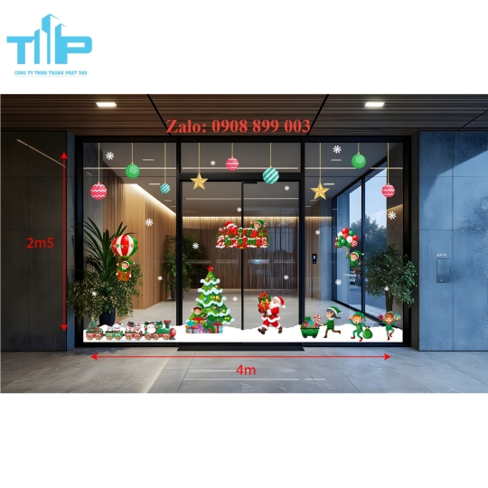 Decal Noel Dán Kính – Tổng Hợp Mẫu Decal Giáng Sinh Đẹp Và Ấn Tượng - mẫu 70
