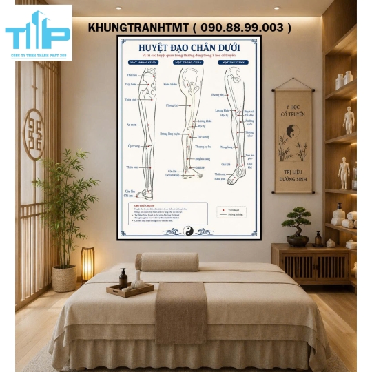 Tranh tráng gương các huyệt đạo trên cơ thể người và cách bấm huyệt đơn giản từng vùng