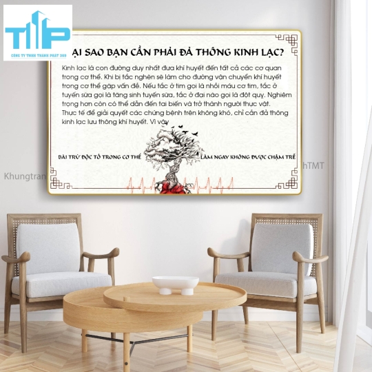 Khung tranh tráng gương - Dưỡng sinh điều trị đau cột sống, đốt sống cổ , vai gáy 