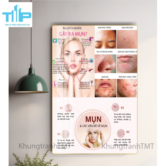 tranh trang trí đa dạng sản phẩm về chăm sóc dành cho spa thẩm mỹ viện 