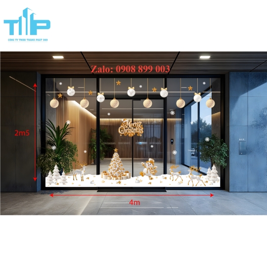 Decal Noel Dán Kính – Tổng Hợp Mẫu Decal Giáng Sinh Đẹp Và Ấn Tượng - mẫu 70