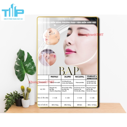 Khung tranh tráng gương  tiêm filler botox