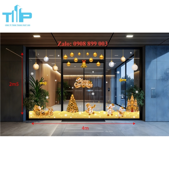 Decal Noel Dán Kính – Tổng Hợp Mẫu Decal Giáng Sinh Đẹp Và Ấn Tượng - mẫu 70