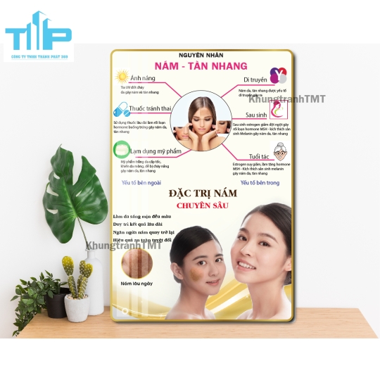 Tranh cấu tạo và các tình trạng về da - tranh tráng gương đa năng decor spa, thẩm mỹ viện trên cả nước