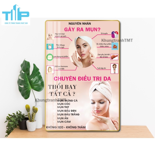 khung tranh thẩm mỹ sang trọng dành cho spa thẩm mỹ viện 