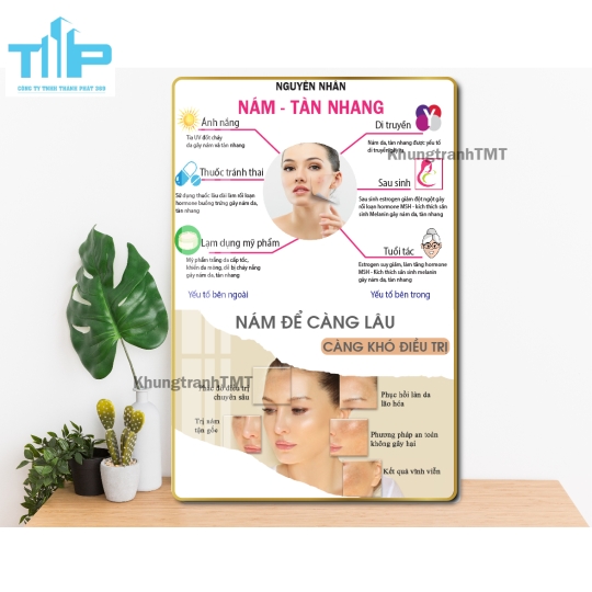 Tranh cấu tạo và các tình trạng về da - tranh tráng gương đa năng decor spa, thẩm mỹ viện trên cả nước