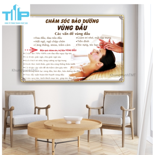 Khung tranh tráng gương - Dưỡng sinh- Massage trị liệu- Chăm sóc, bảo dưỡng vùng đầu