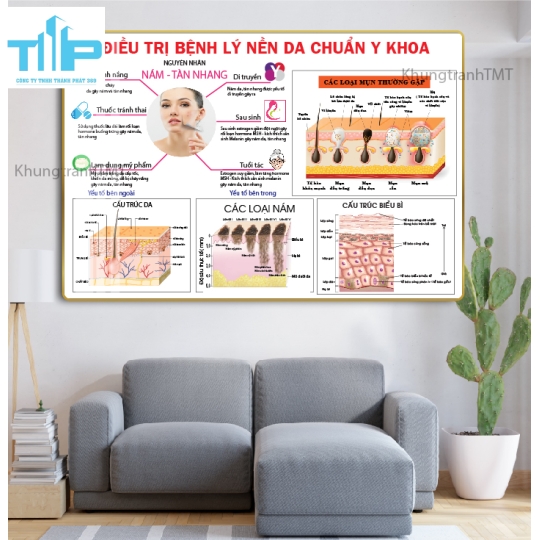 khung tranh thẩm mỹ sang trọng dành cho spa thẩm mỹ viện 
