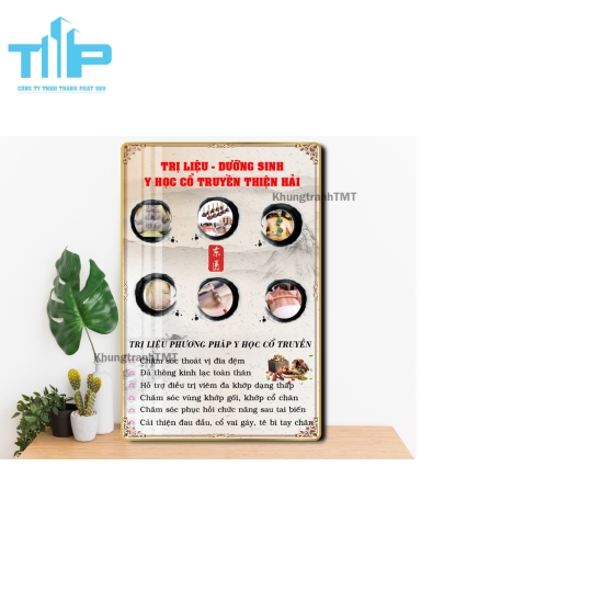 Khung tranh tráng gương - Dưỡng sinh- Massage trị liệu- Y học cổ truyền 