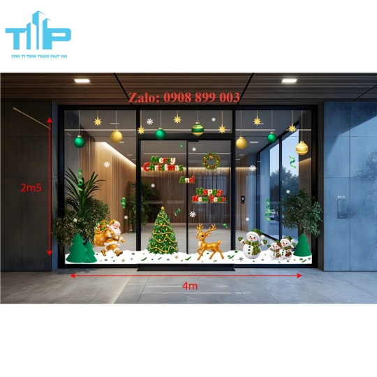 Mẫu Decal Noel Đẹp, Ấn Tượng – Trang Trí Giáng Sinh Cho Mọi Không Gian - mẫu 71