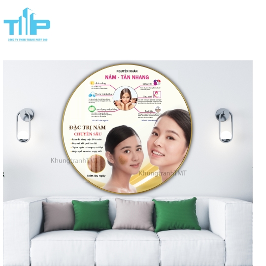 Khung tranh tráng gương - Tranh tròn Nguyên nhân nám - tàn nhang - các vấn đề về da