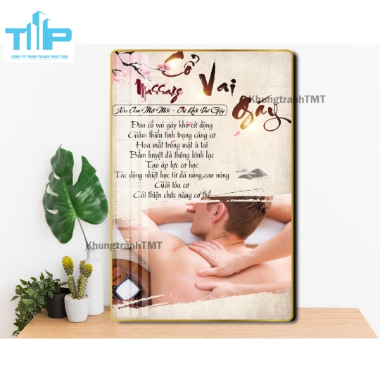 Khung tranh tráng gương - Dưỡng sinh- Massage trị liệu- Y học cổ truyền 