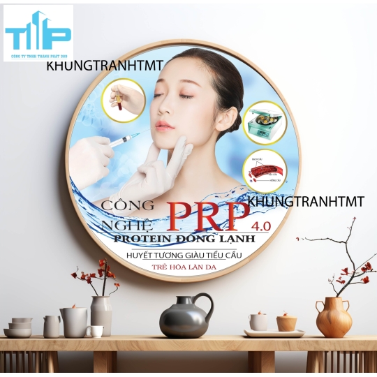 Tranh tròn chăm sóc da đúng  chuẩn y khoa - Tranh tráng gương chất lượng cao HCM