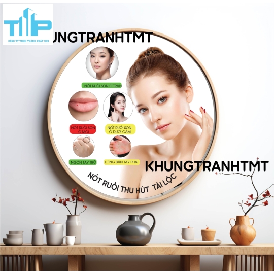 Tranh tròn các nguyên nhân gây ra lão hóa, mụn, nám, tàn nhang, - tranh tráng gương reo tường bền đẹp