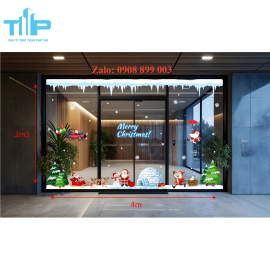 Mẫu Decal Noel Đẹp, Ấn Tượng – Trang Trí Giáng Sinh Cho Mọi Không Gian - mẫu 71