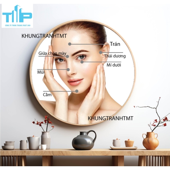 Tranh tròn điều trị mụn, mesotherapy theo liệu trình phù hợp - Tranh tráng gương sắc nét  decor spa, thẩm mỹ viện toàn quốc