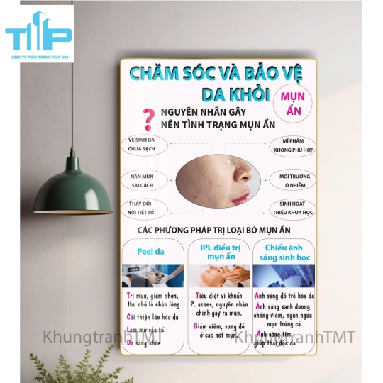 Quy trình lấy mụn an toàn, hiệu quả, không thâm - Tranh tráng gương treo tường 