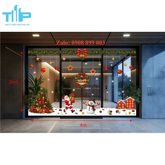 Decal trang tri noel hot trend năm 2027 - mẫu 68