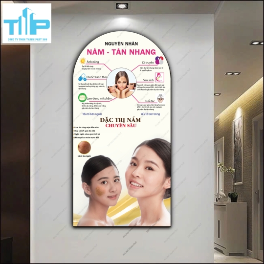 Cấu trúc da, dấu hiệu da lão hóa - Tranh vòm trang gương sáng bóng