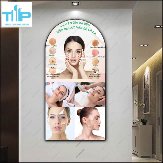 Chuyên gia điều trị chăm sóc các vấn đề về da - Công nghệ triệt lạnh cao cấp - Tranh vòm tráng gương trang trí spa