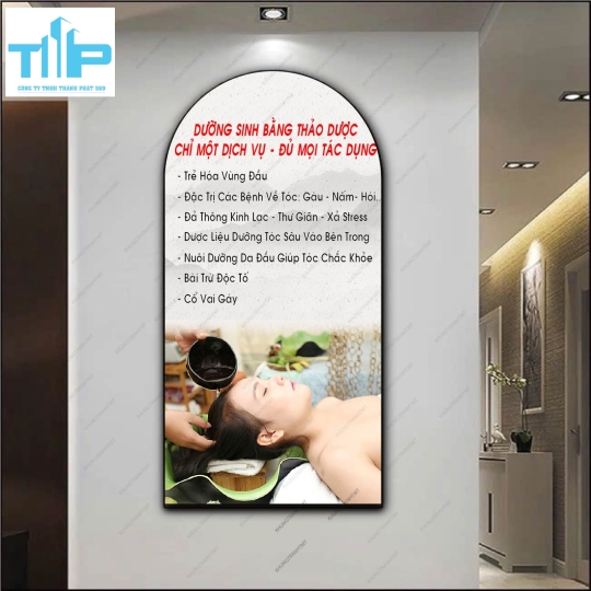 Tranh chăm sóc sức khỏe - Đả thông kinh lạc - mẫu vòm tráng gương bắt mắt