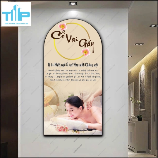 Tranh chăm sóc sức khỏe - Đả thông kinh lạc - mẫu vòm tráng gương bắt mắt