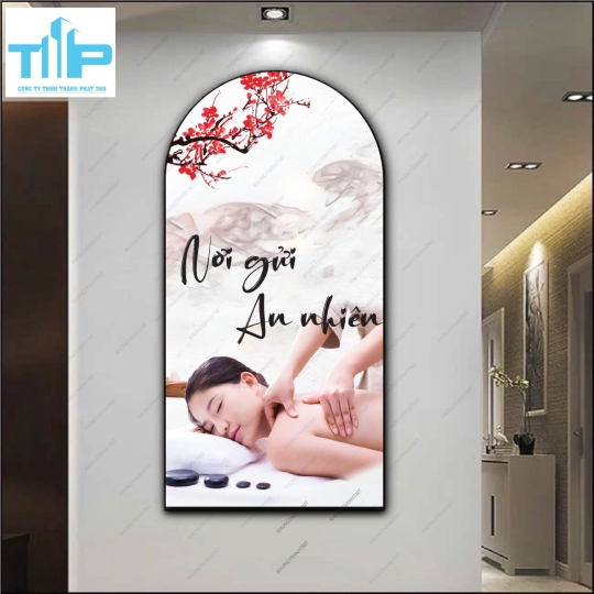 Tranh chăm sóc sức khỏe - Đả thông kinh lạc - mẫu vòm tráng gương bắt mắt