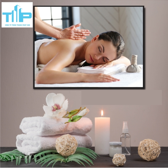 Khung tranh tráng gương - Spa - Massage body
