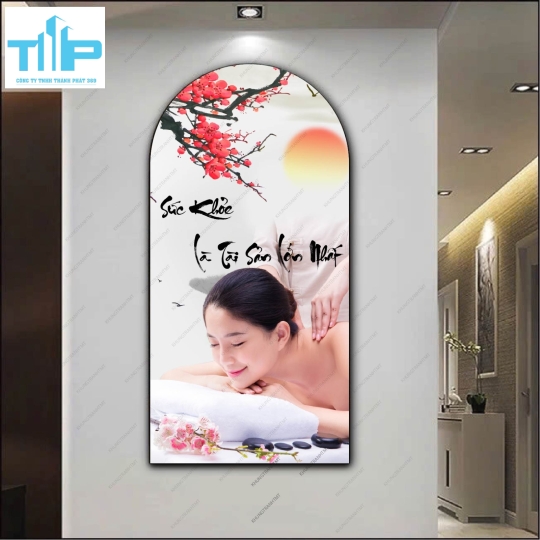 Tranh vòm trang trí spa, gội đầu dưỡng sinh