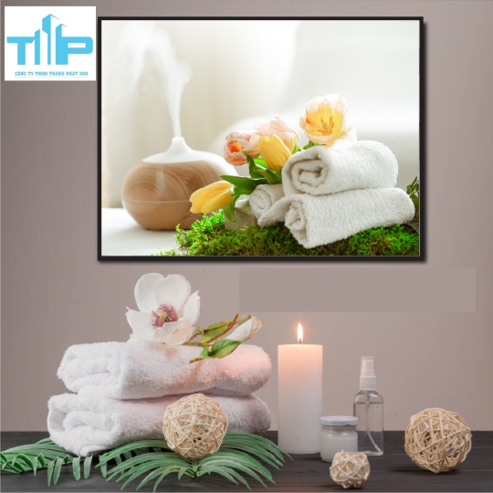 Khung tranh tráng gương - Spa - Massage body