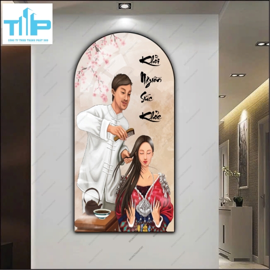 Bộ tranh tráng gương 4 mùa tâm an thân khỏe 