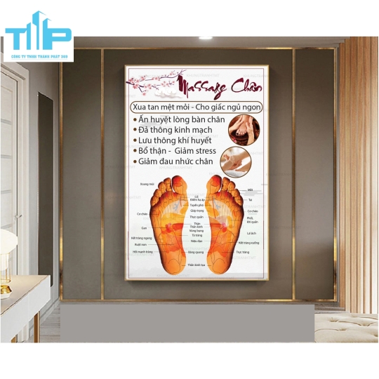 Khung tranh tráng gương cao cấp massage  thư giãn dành cho spa, thẩm mỹ viện