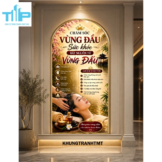 Tranh vòm Massage trị liệu - thư giãn vùng đầu, cổ vai gáy, body,.....