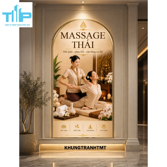 Tranh vòm Massage trị liệu - thư giãn vùng đầu, cổ vai gáy, body,.....