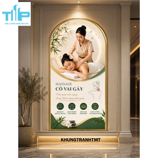 Tranh vòm Massage trị liệu - thư giãn vùng đầu, cổ vai gáy, body,.....