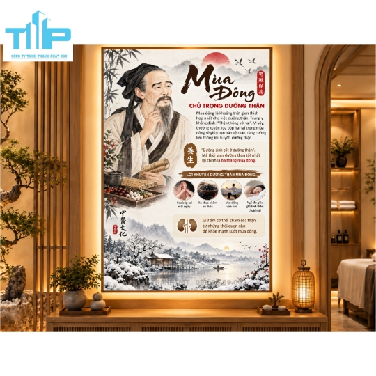 Bộ tranh tráng gương dưỡng sinh theo mùa - sắc nét, bền đẹp phù hợp decor phòng khám, massage trị liệu