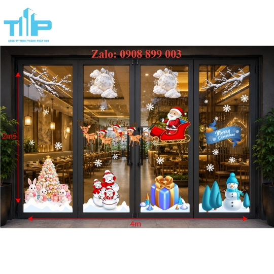 Decal trang tri noel hot trend năm 2027 - mẫu 68