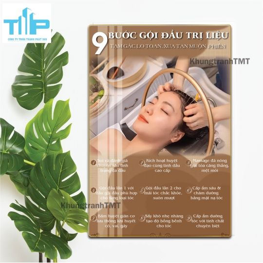 Tranh Tráng Gương Gội Đầu Dưỡng Sinh – Tranh Spa Treo Tường Đẹp, Cao Cấp