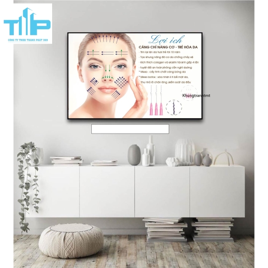 khung tranh  chăm sóc điều trị tráng gương trang trí spa thẩm mỹ viện