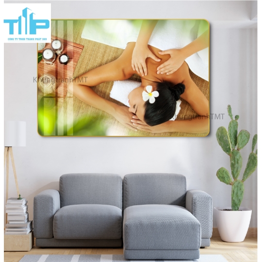 Khung tranh tráng gương - Spa massage cổ vai gáy 