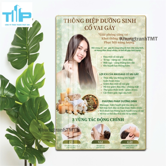 khung tranh tráng gương cao cấp massage cổ vai gáy