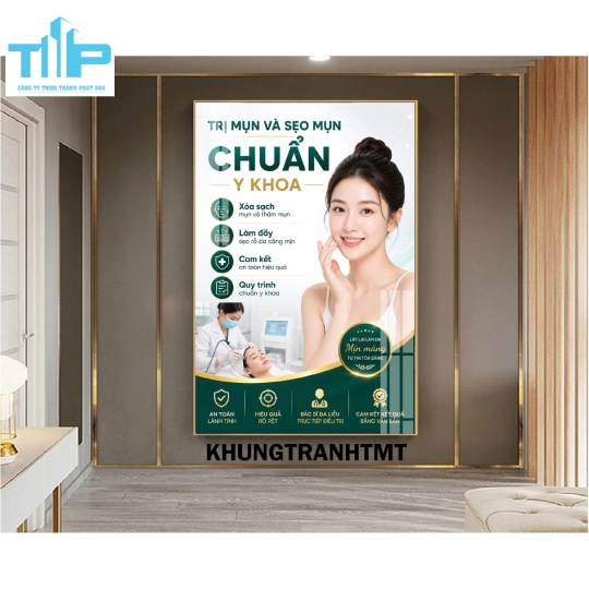 Chăm sóc da và điều trị mụn chuẩn y khoa - tranh tráng gương cao cấp